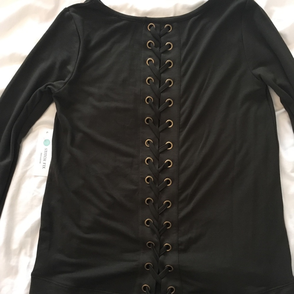 Lace Up Back Top